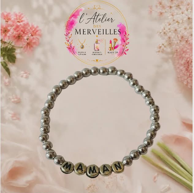 Bracelet maman élastique fait main