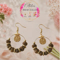 Boucles d'oreilles Fabienne acier fait main