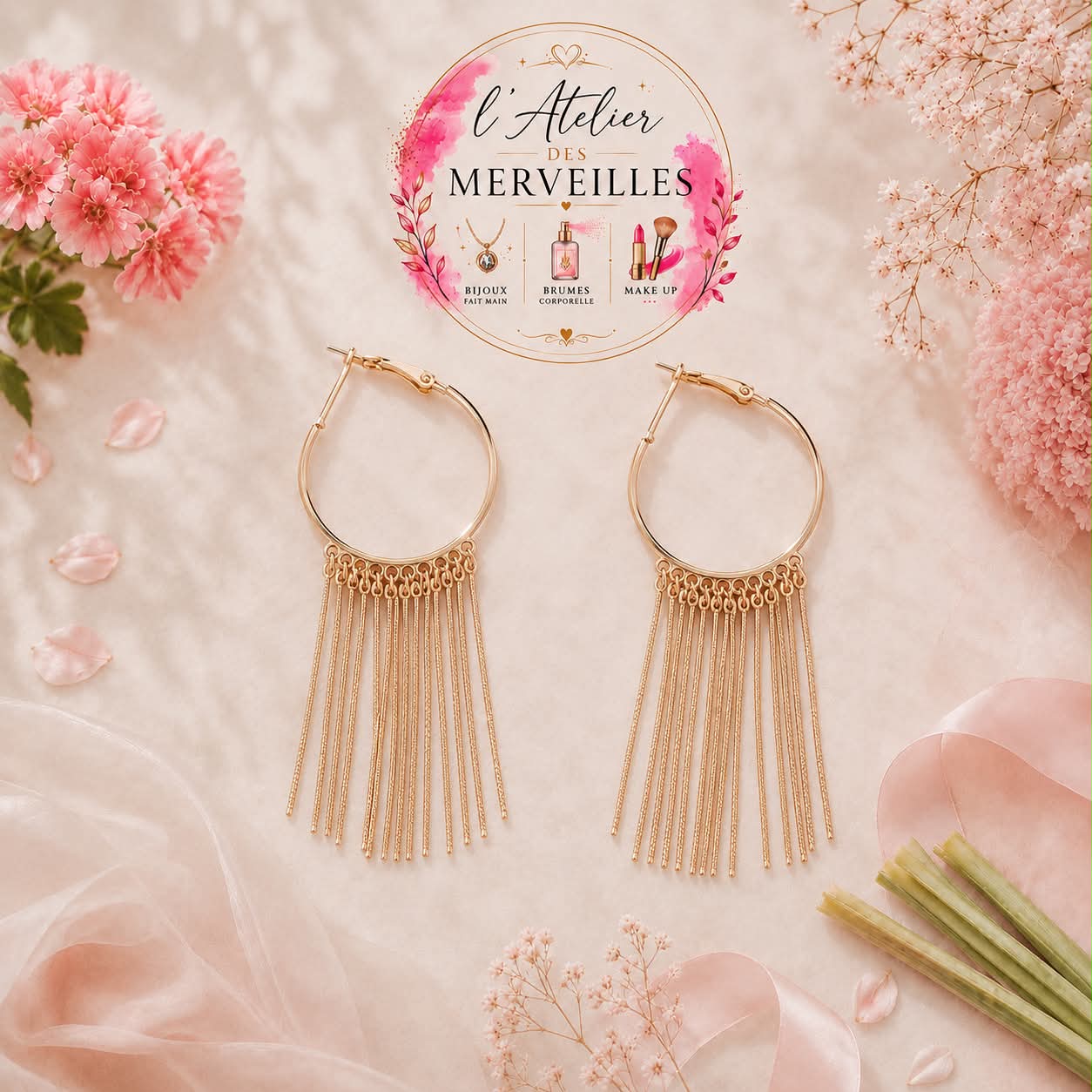 Boucles d'oreilles India acier inoxydable