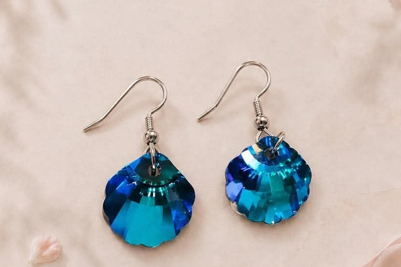 Boucles d'oreilles Aude acier fait main