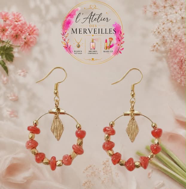 Boucles d'oreilles Paula acier fait main