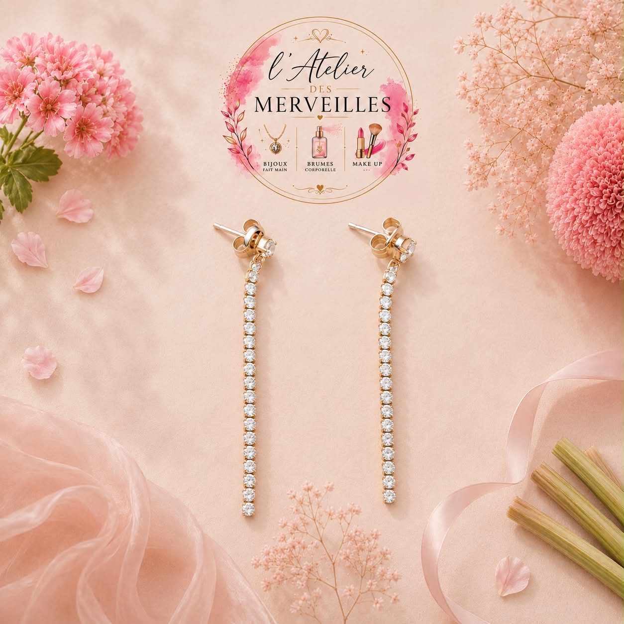 Boucles d'oreilles Hélène acier inoxydable