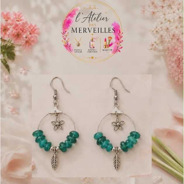 Boucles d'oreilles Penelope acier fait main