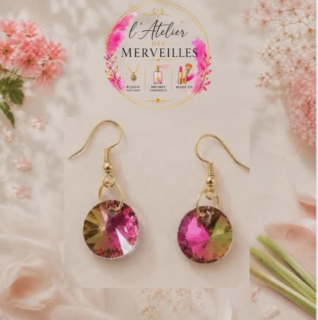Boucles d'oreilles Lucie acier fait main