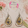 Boucles d'oreilles Gloria acier résine fait main