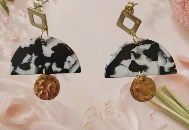 Ania boucles d'oreilles en acier inoxydable fait main