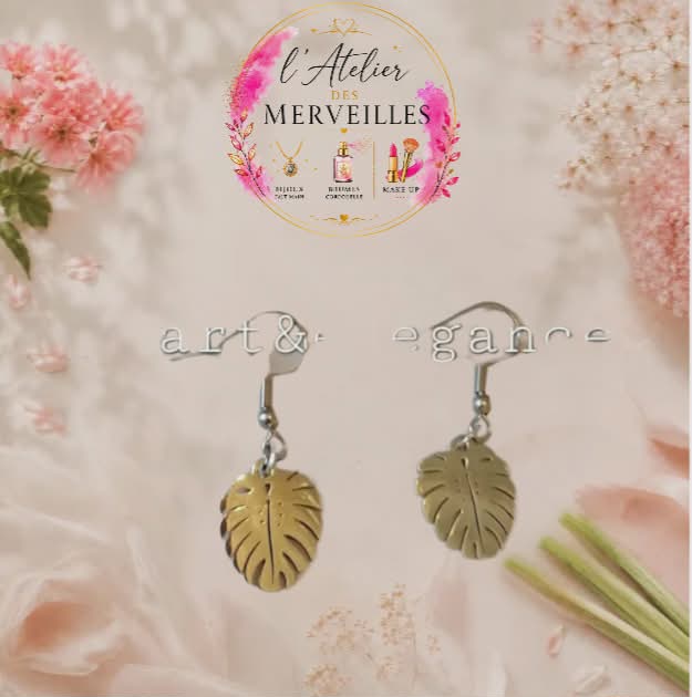 Boucles d'oreilles Anne acier fait main
