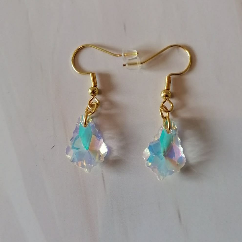 Boucles d'oreilles Ambre acier fait main