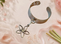 Bague fleur acier fait main