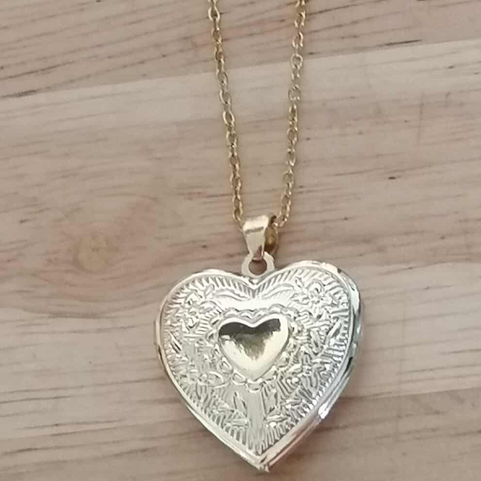 Collier cœur acier inoxydable