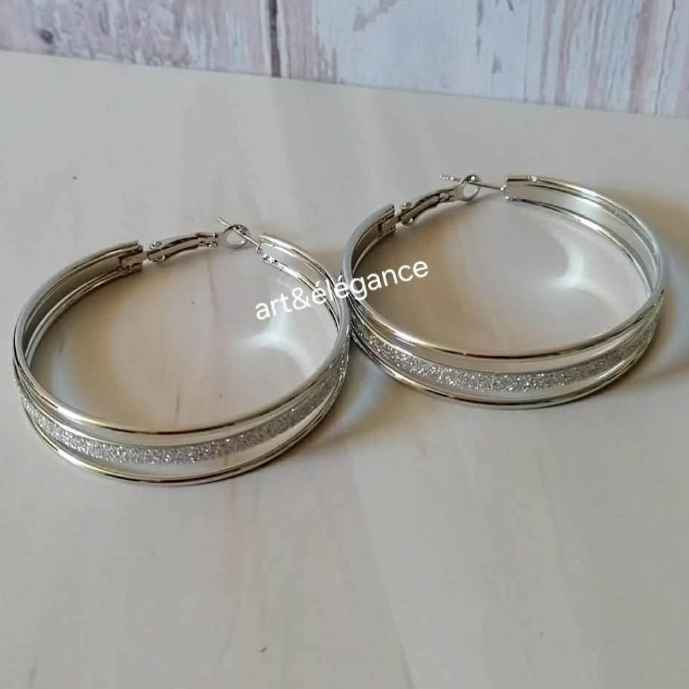 Boucles d'oreilles Adeline acier inoxydable