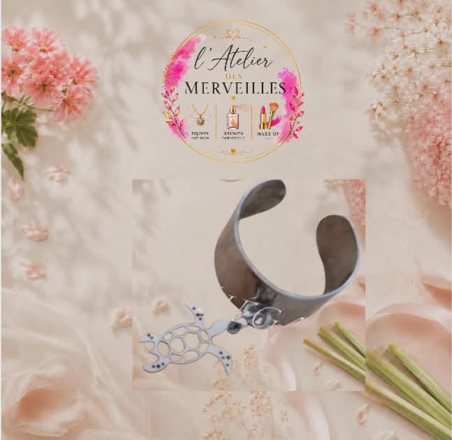Bague laurine acier fait main