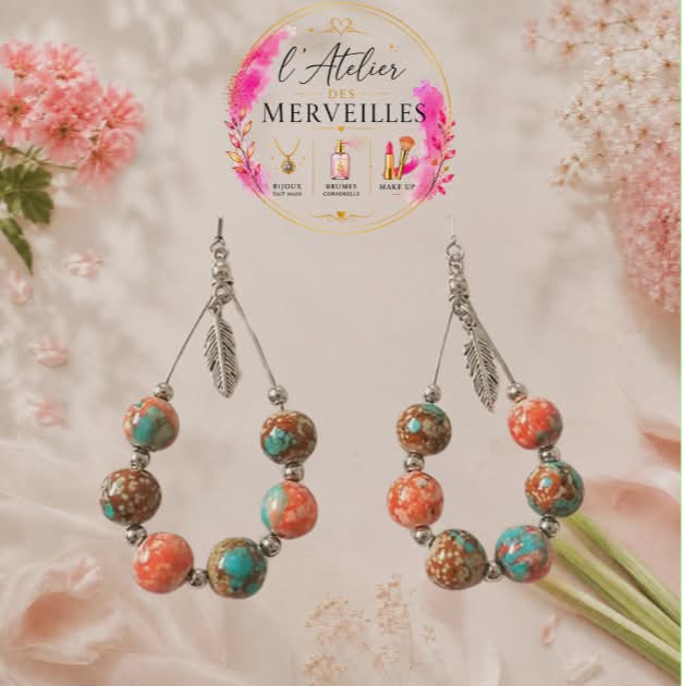 Boucles d'oreilles Éloïse acier fait main