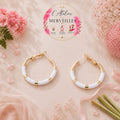 Boucles d'oreilles lys acier inoxydable
