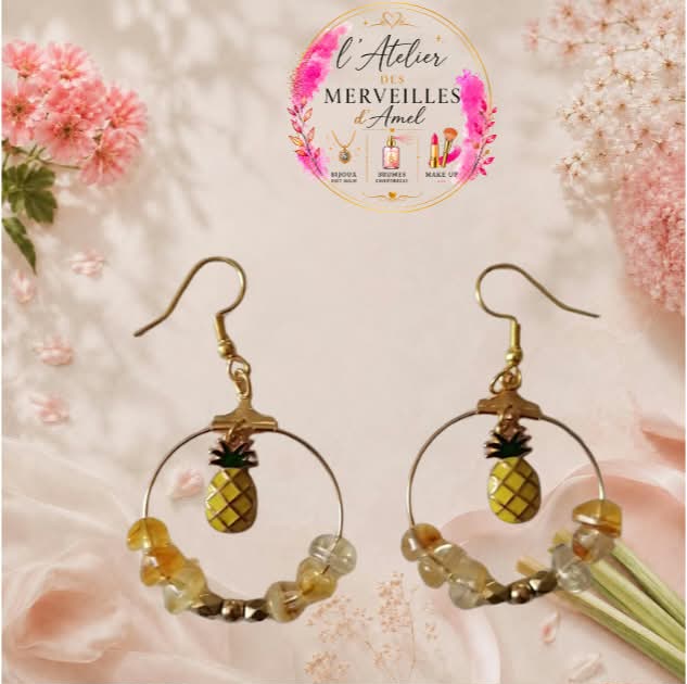 Boucles d'oreilles Kelly acier fait main