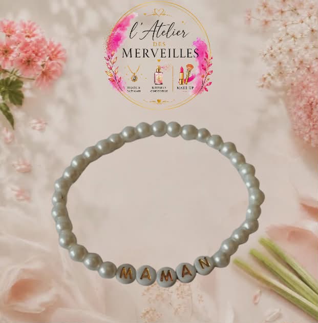 Bracelet maman élastique fait main