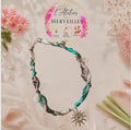 Collier Helena foulard acier fait main