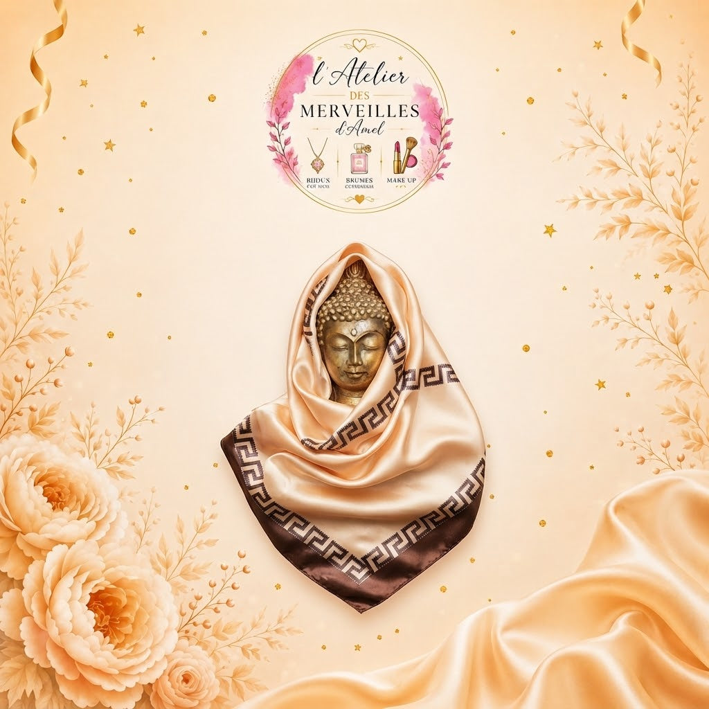 Foulard élégant 100 %polyester 90*90cm 🤍