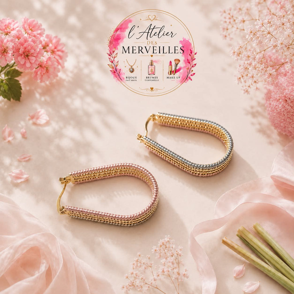 Boucles d'oreilles oriane acier inoxydable