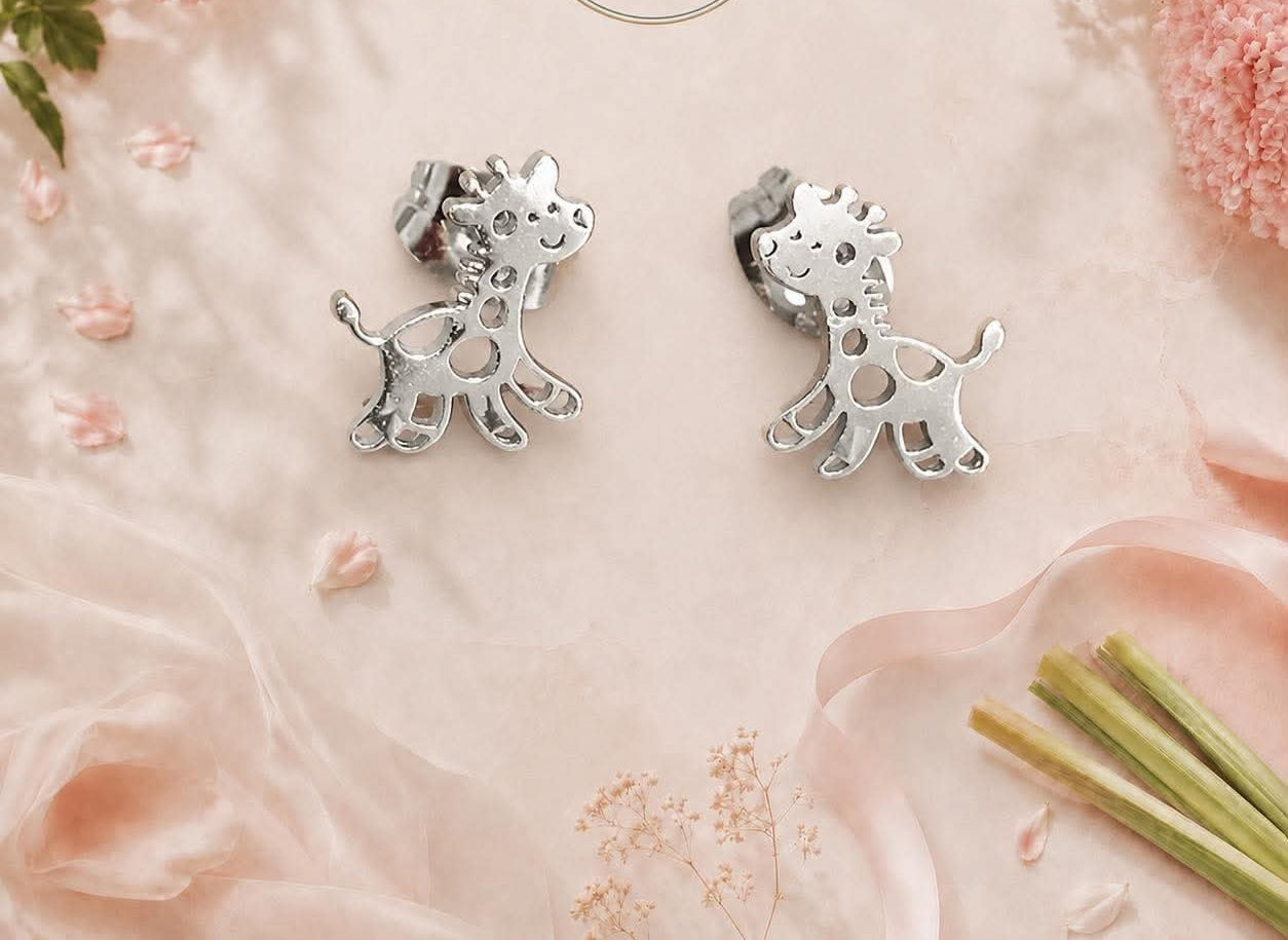 Boucles d'oreilles girafe