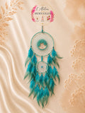 ✨ Attrape rêves double cercle - bleu turquoise ✨