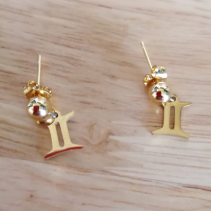 Boucles d'oreilles astrologique acier inoxydable
