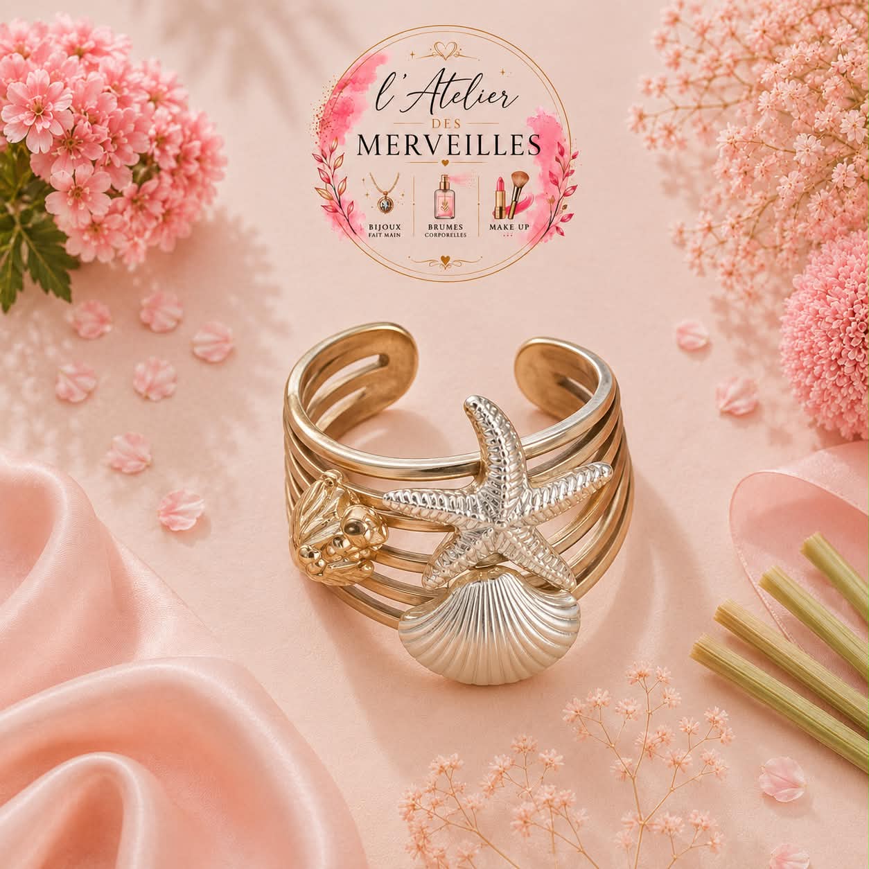 Bague rose acier inoxydable