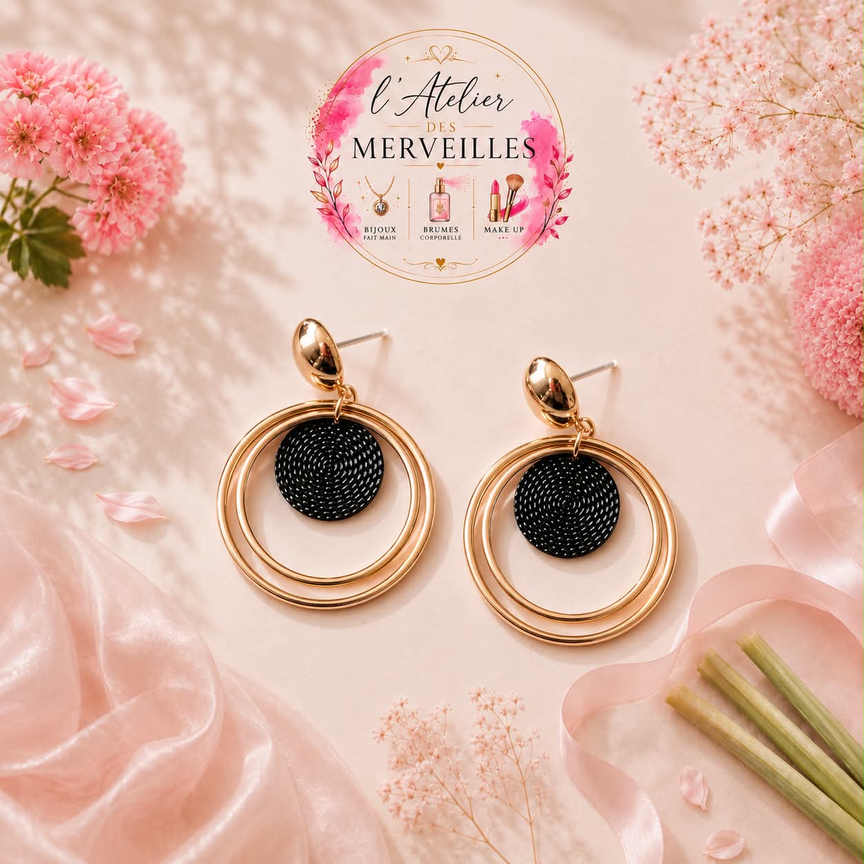 Boucles d'oreilles en acier Sophie