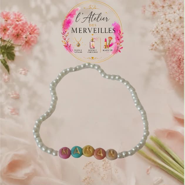 Bracelet maman élastique fait main