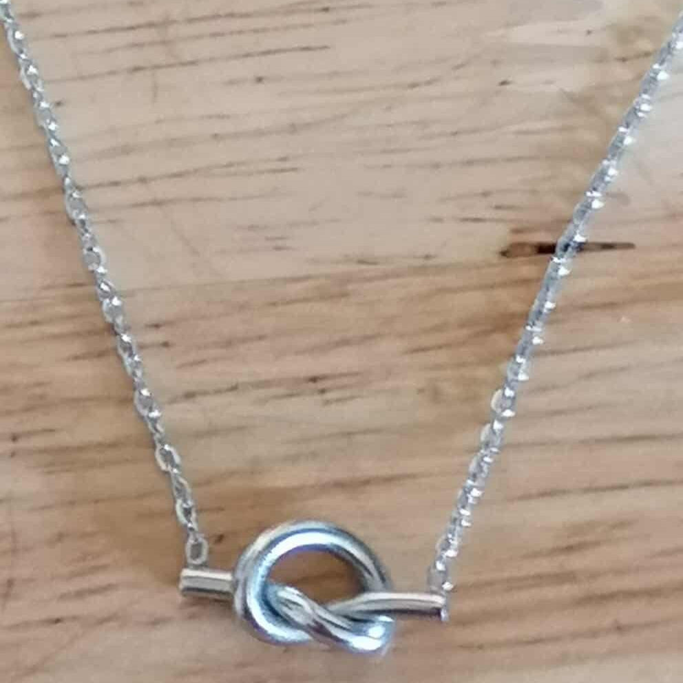 Collier ambre acier inoxydable