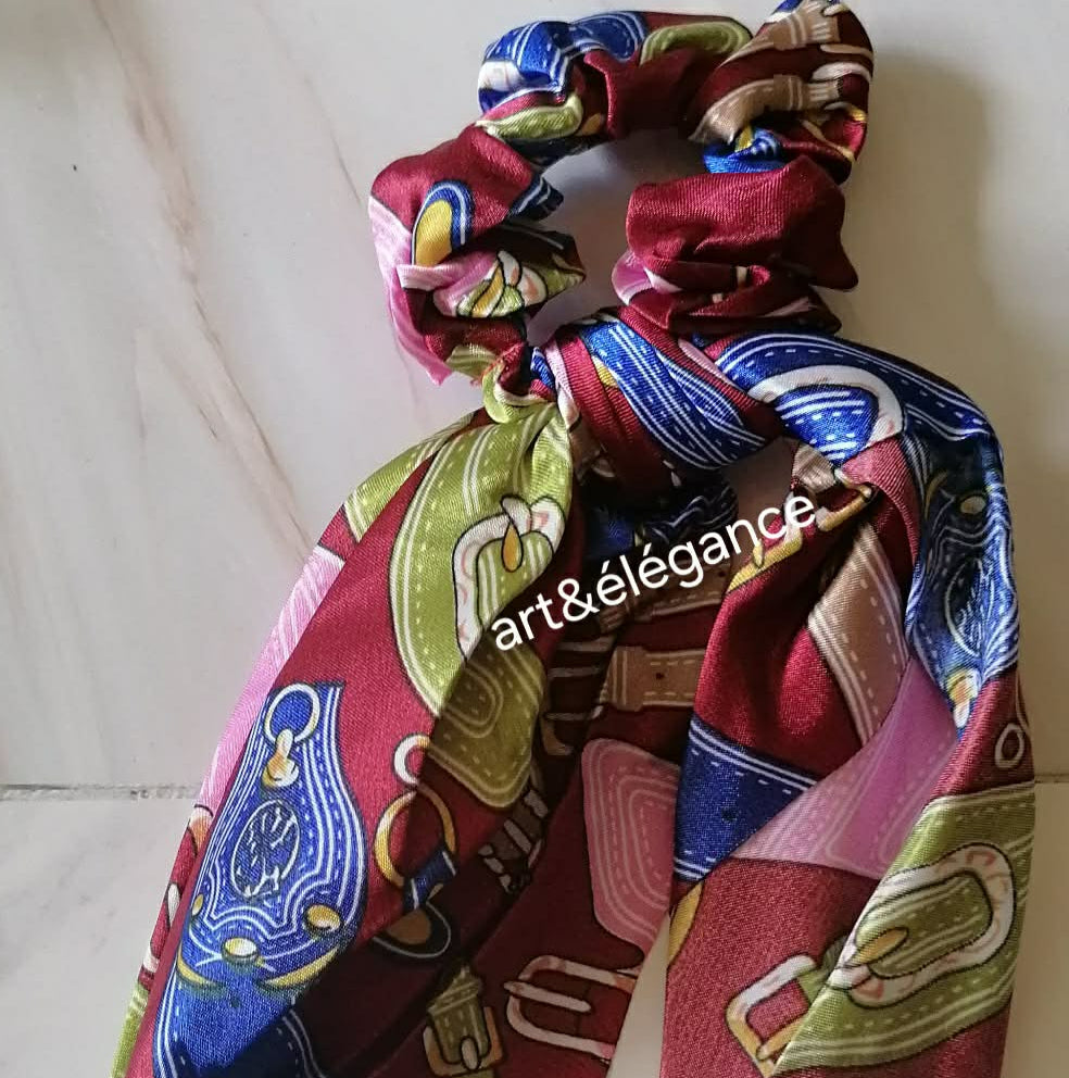 Chouchou foulards accessoire cheveux doux et élégant, toutes longueurs