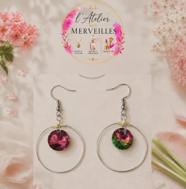 Boucles d'oreilles sonia acier fait main