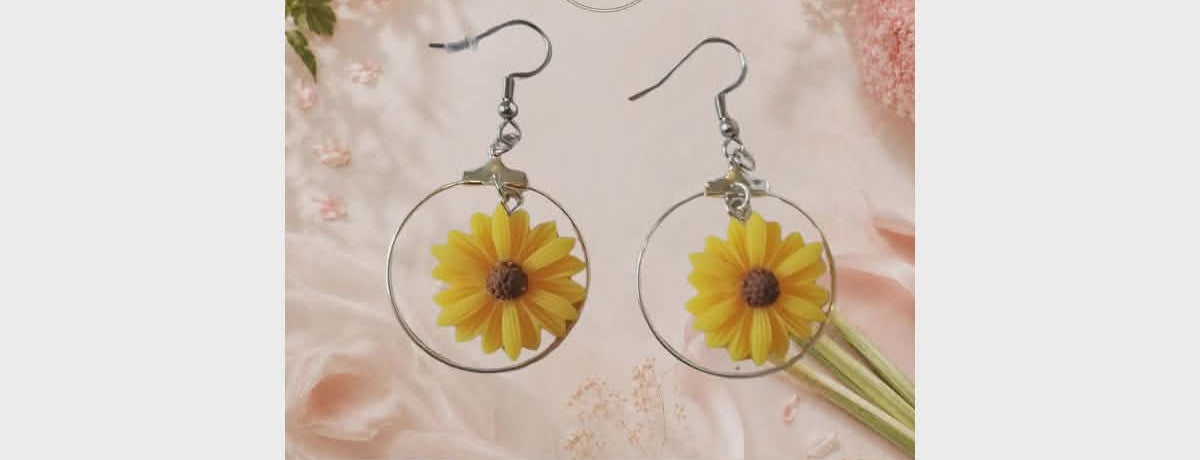 Boucles d'oreilles Margaret acier fait main
