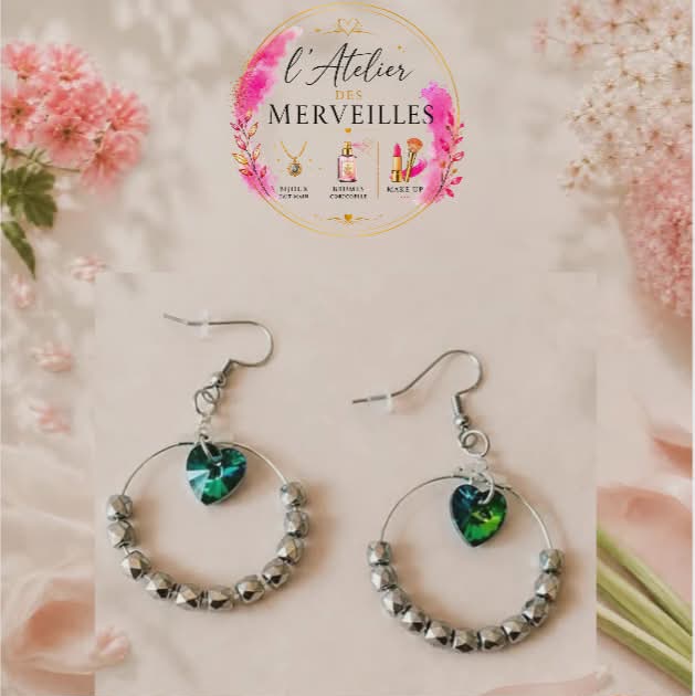 Boucles d'oreilles Astrid acier fait main