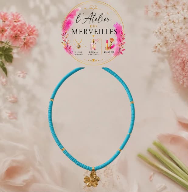 Collier Laura acier fait main
