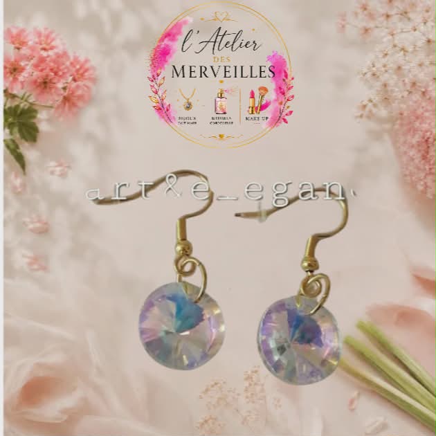 Boucles d'oreilles Lucie acier fait main