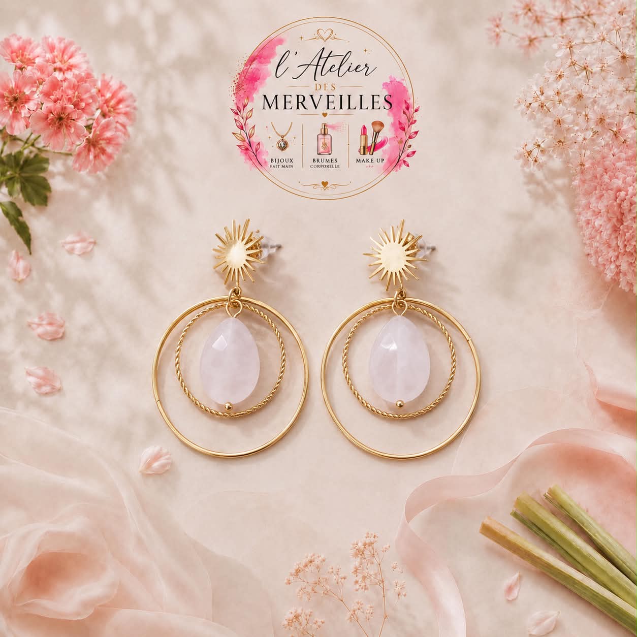 Boucles d'oreilles lina acier inoxydable