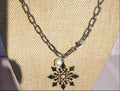 Collier Flora acier fait main