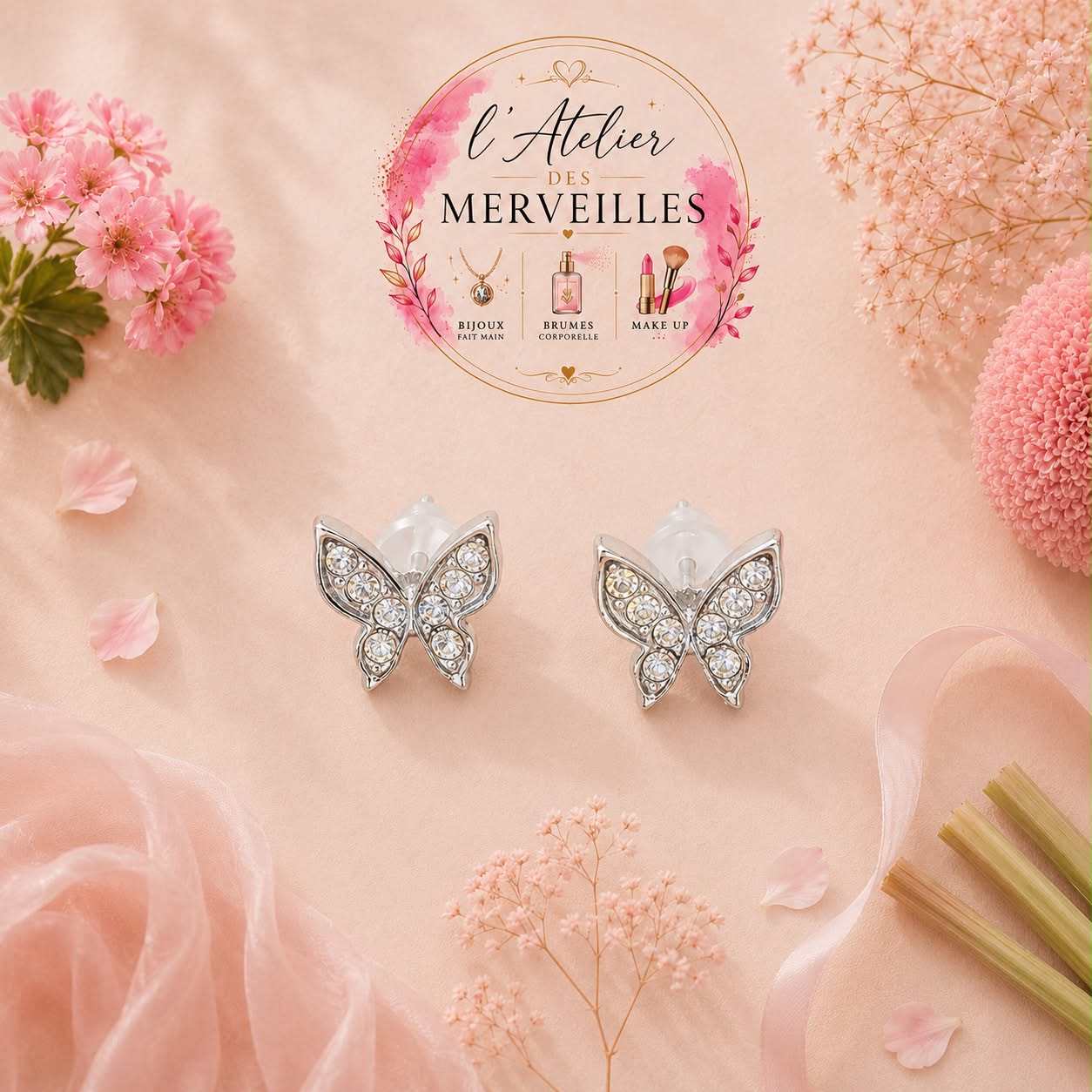 Boucles d'oreilles Sara acier inoxydable