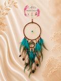 🌙 Attrape-Rêves Brun & Turquoise – Harmonie & Spiritualité 🌙