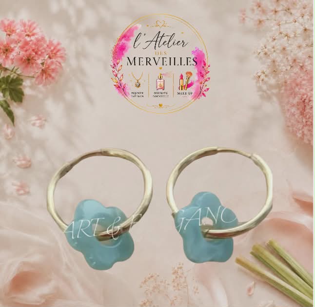 Boucles d'oreilles Béa acier fait main