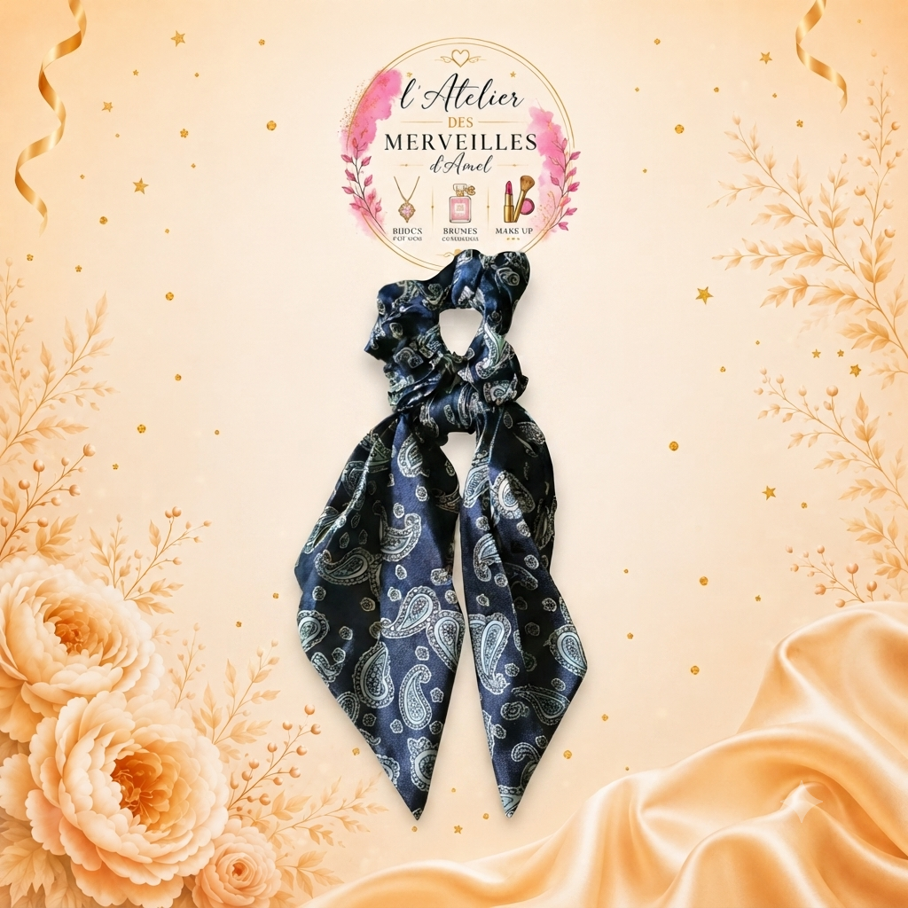 Chouchou foulards accessoire cheveux doux et élégant, toutes longueurs