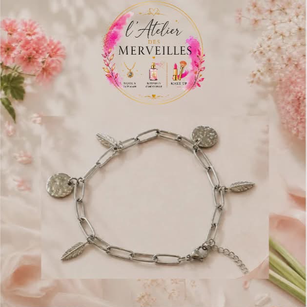 Bracelet Olivia acier fait main