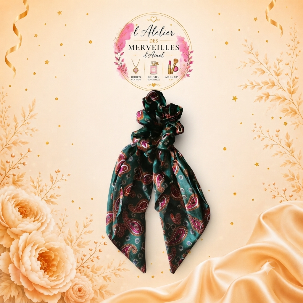 Chouchou foulards accessoire cheveux doux et élégant, toutes longueurs