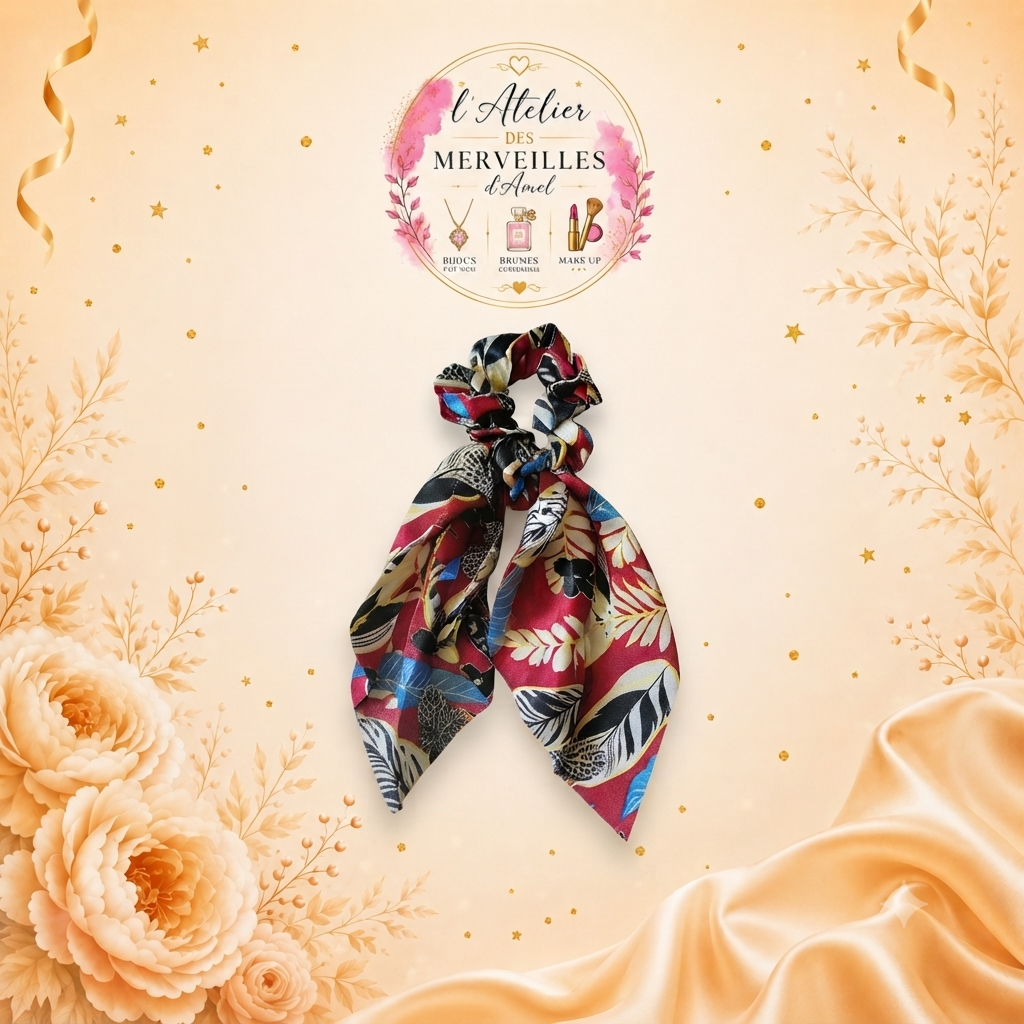 Chouchou foulards accessoire cheveux doux et élégant, toutes longueurs