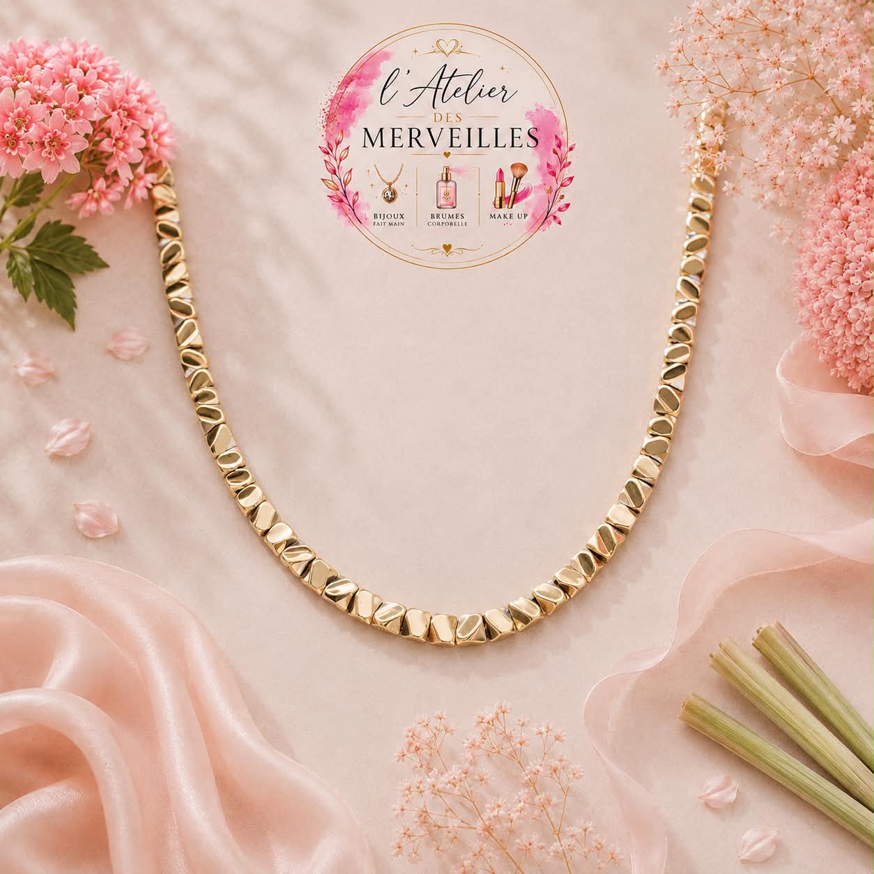 Collier Gloria acier inoxydable
