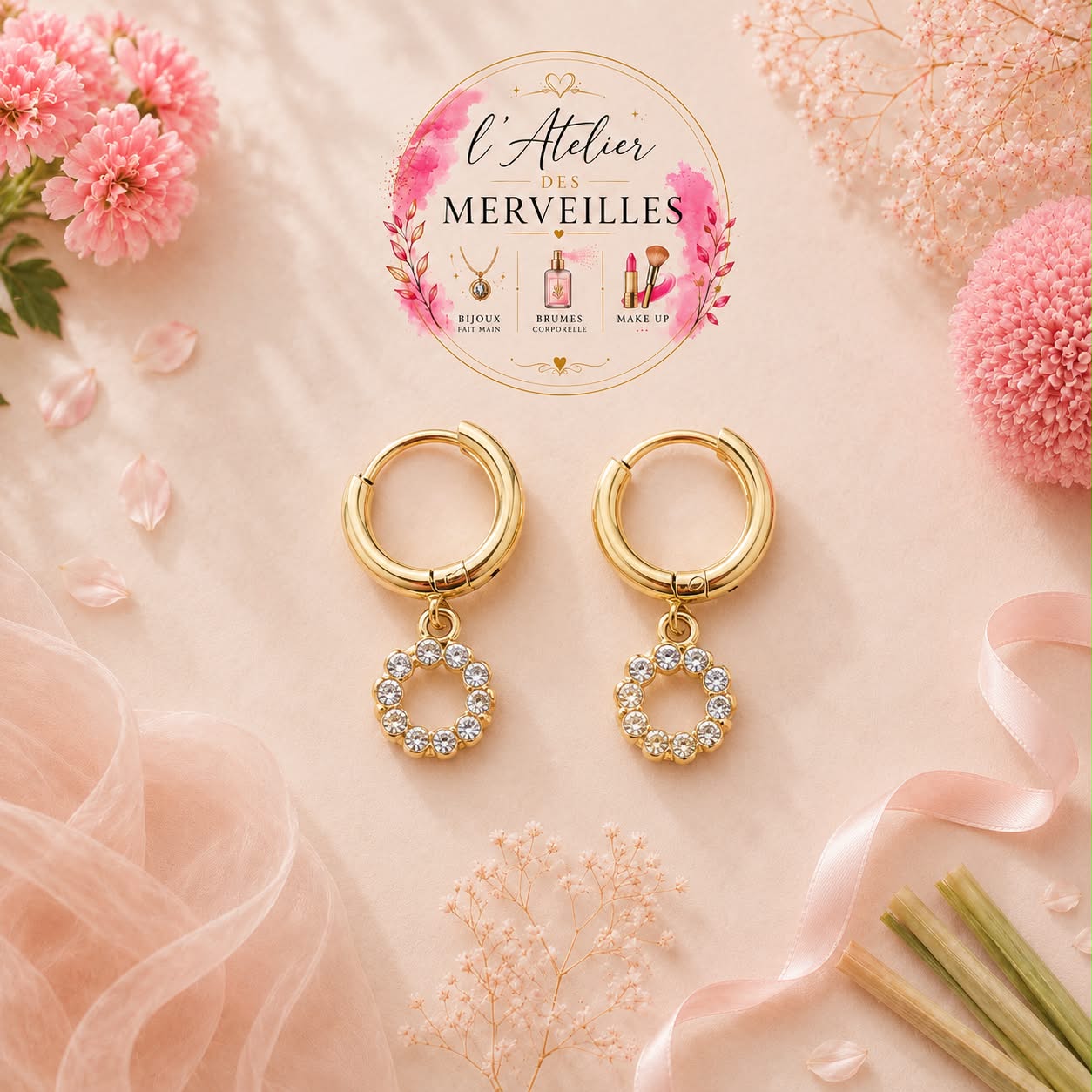 Boucles d'oreilles Mila acier inoxydable
