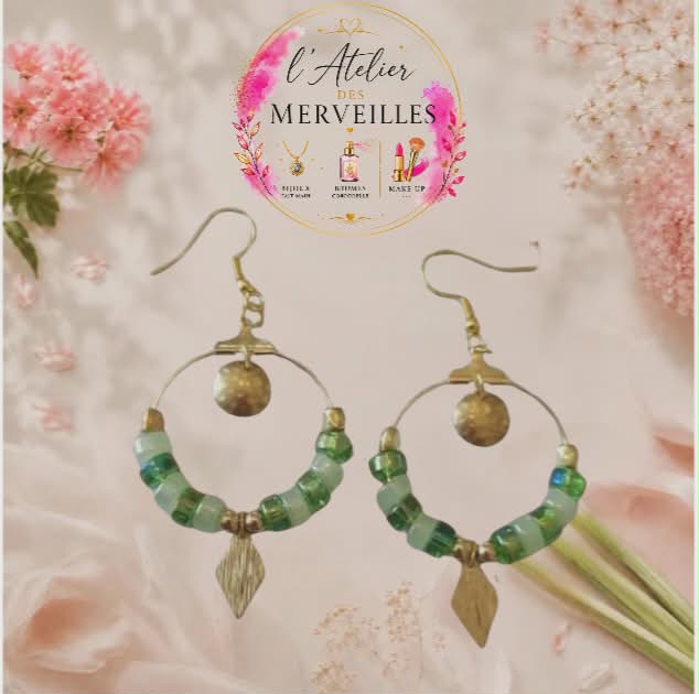 Boucles d'oreilles Virginie acier inoxydable fait main