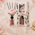 Mikado parfumée framboise 75ml diffuseur a bâtonnets avec fleur décorative