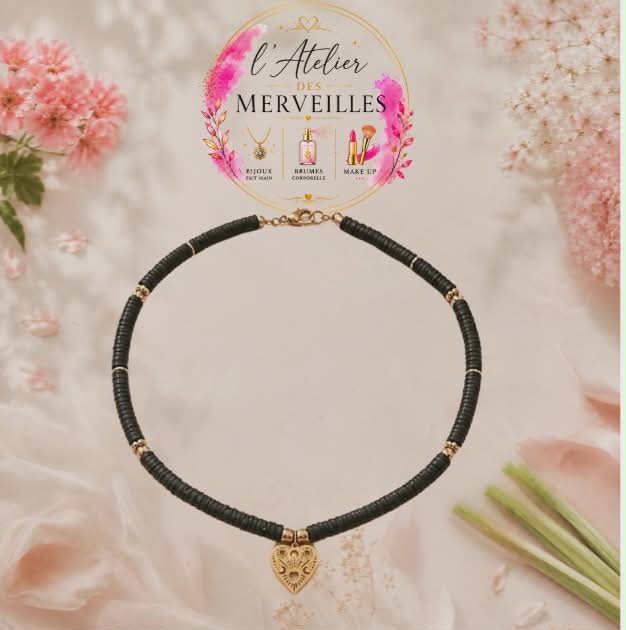 Collier Laura acier fait main